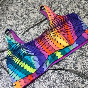 Yitty rainbow dots sports bra XL
